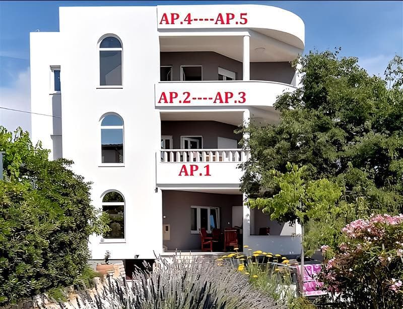 Poloha apartmánů v domě