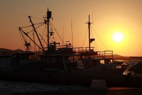 Západ slnka v prístave