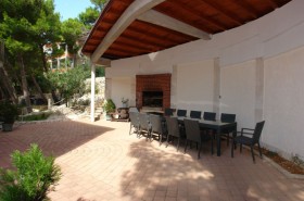 BBQ with seating area